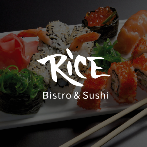 RICE – bistro sushi logo identyfikacja